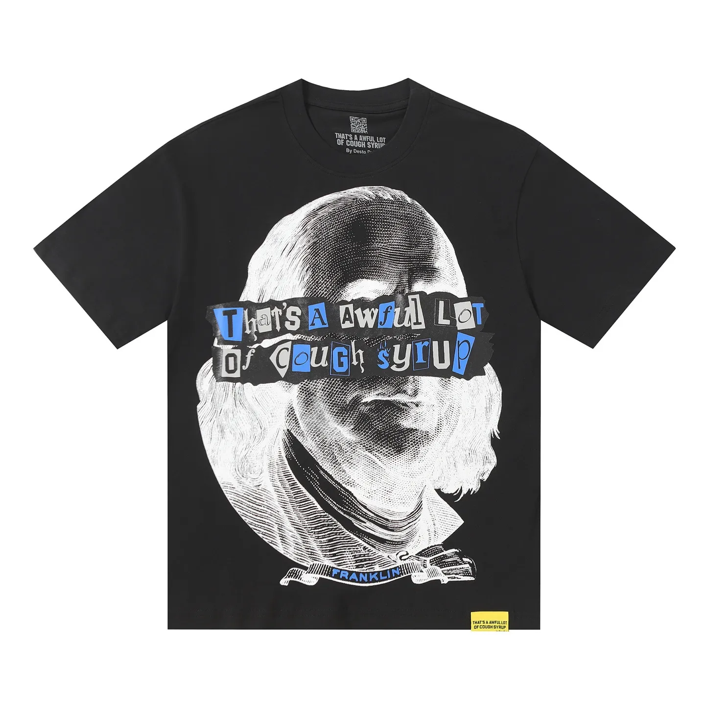 #White/Black I THAT'S A AWFUL LOT OF COUGH SYRUP In Stock Real shot American simple trendy brand loose casual T-shirt Fabric (fabric): 32 counts Weight combed double yarn pure cotton Sizes (size): S-M L X L Color (colour): White, Black